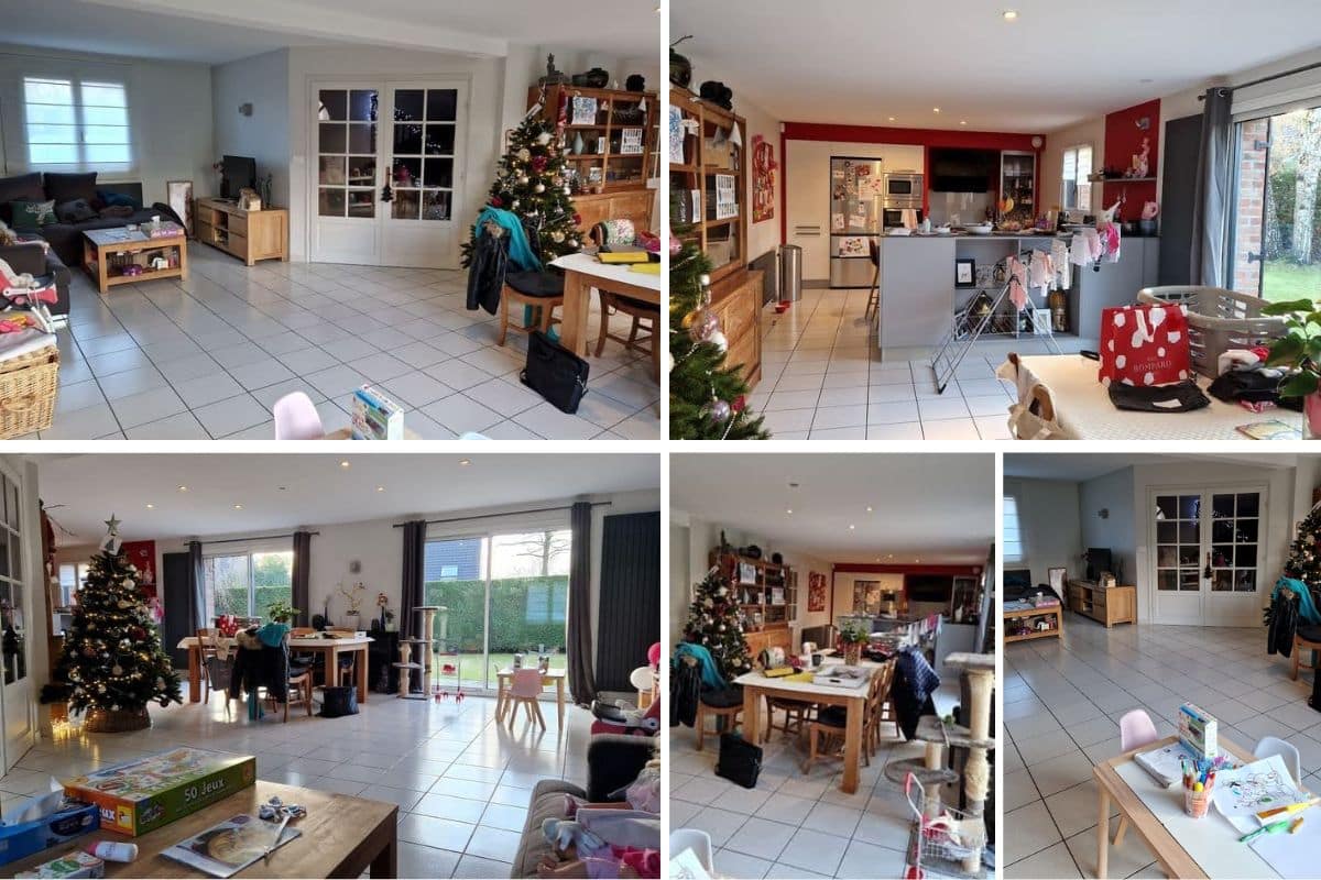 pièce de vie avant travaux