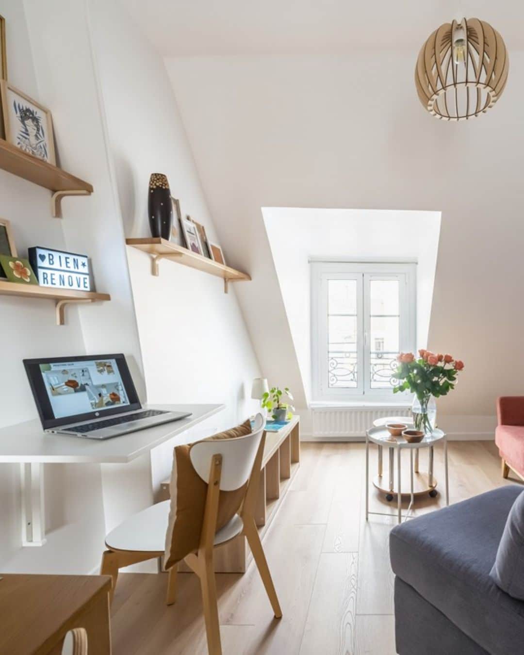 appartement sous les toits salon