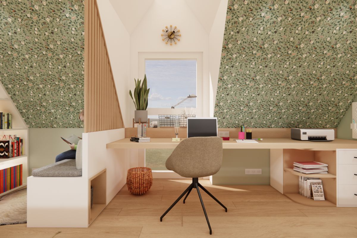 aménager bureau sur le palier - après