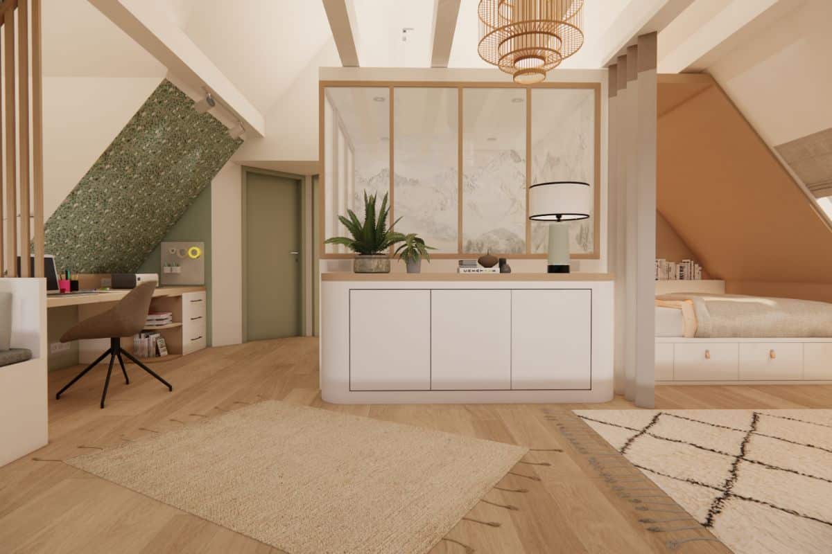 aménager un palier en bureau