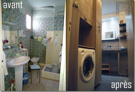 Projet avant-après salle de bain de 4m2