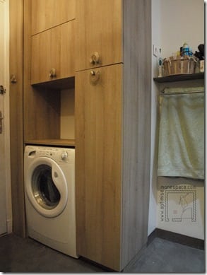 Lave linge dans salle de bain de 4m2