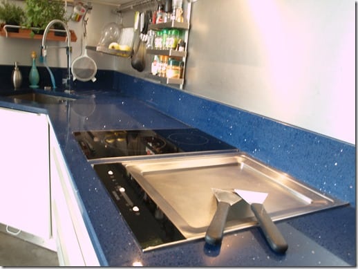 teppanyaki encastré dans plan de travail