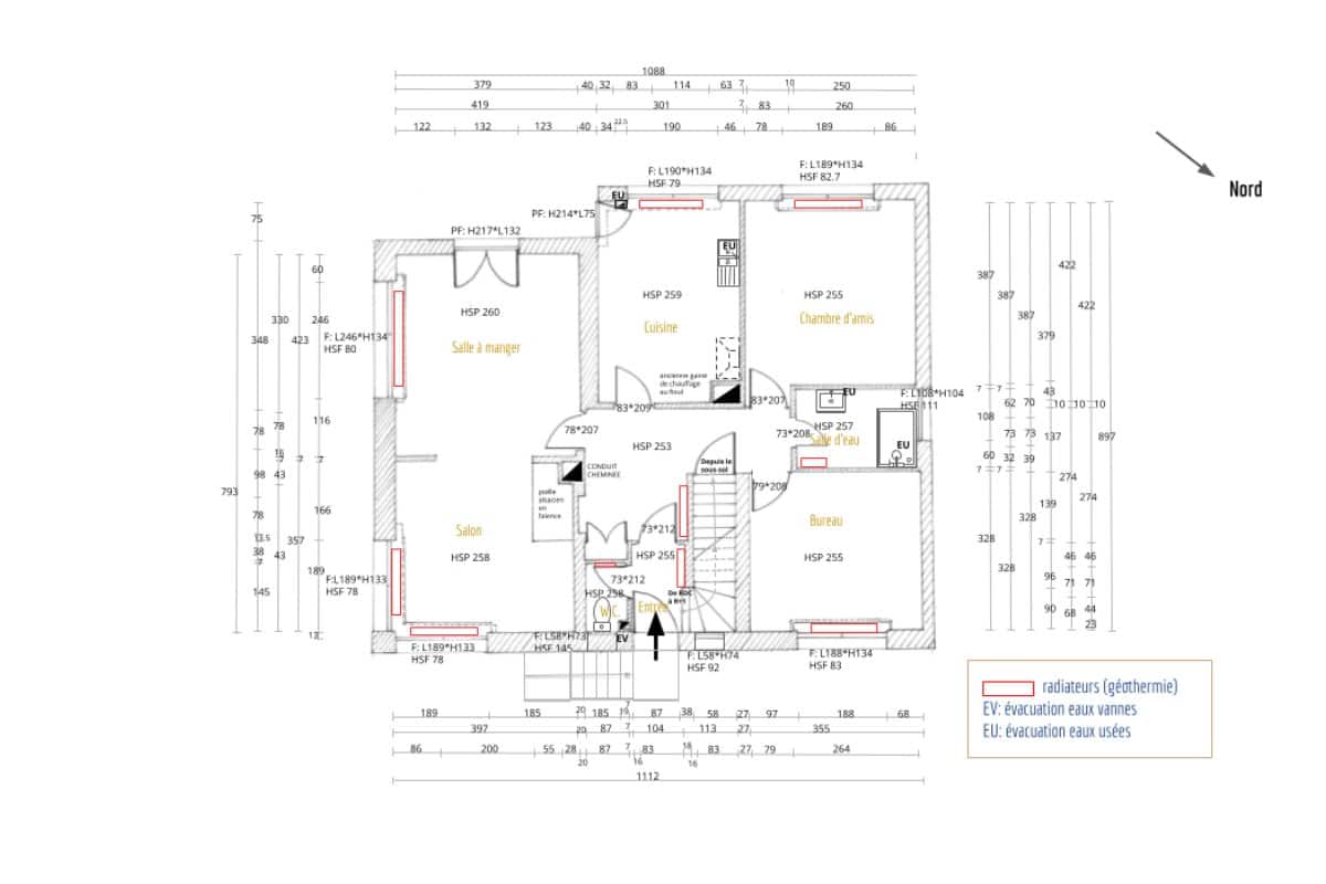 aménagement petite entrée maison plan EDL