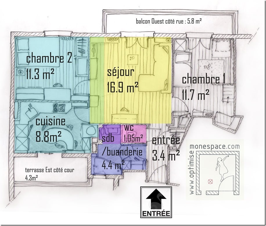COMMENT J&rsquo;AI TOTALEMENT TRANSFORME 58 M&sup2; EN BOUGEANT UNE CLOISON