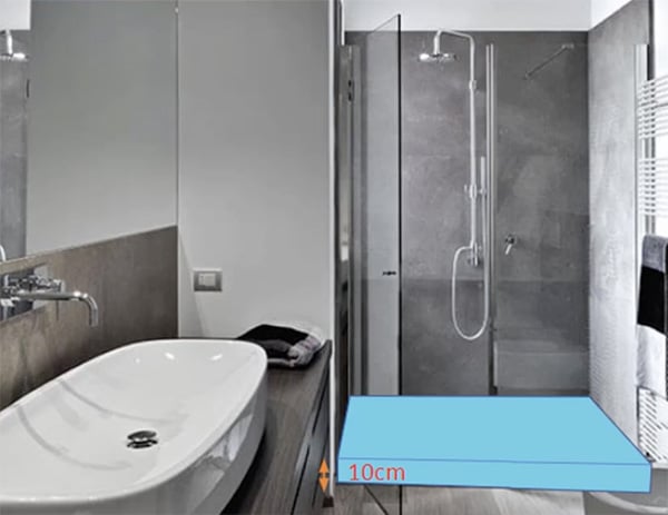 Volume 0 d'une salle de bains avec douche avec receveur