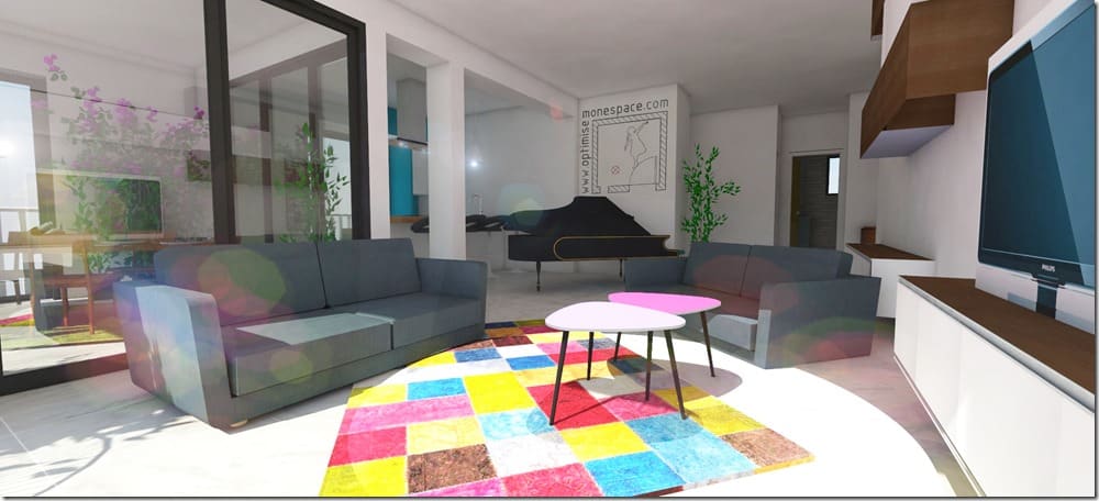 VUE SALON DEPUIS balcon