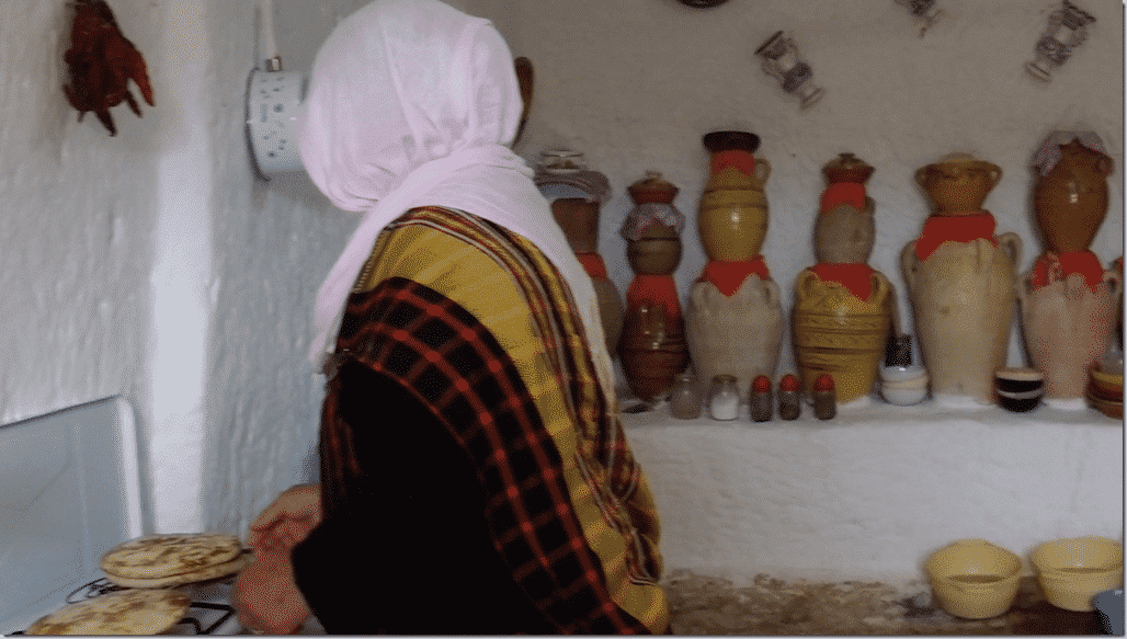 maison troglodyte à Matmata : cuisine